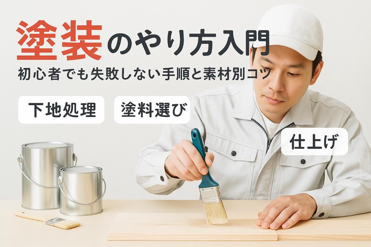 塗装のやり方を初心者向けに徹底解説｜失敗しない基本手順とDIY素材別コツ