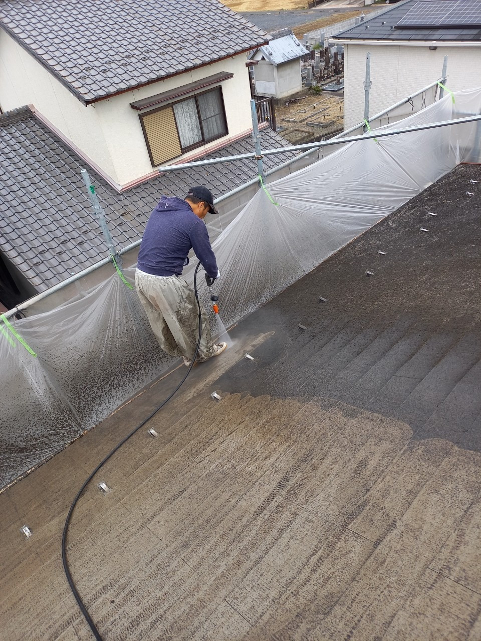 羽島で屋根塗装工事